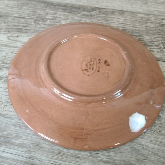 Set (2) Stangl Pottery Star Flower Bread / Appetizer Plates 6" Green MCM C2 - Picture 9 of 10